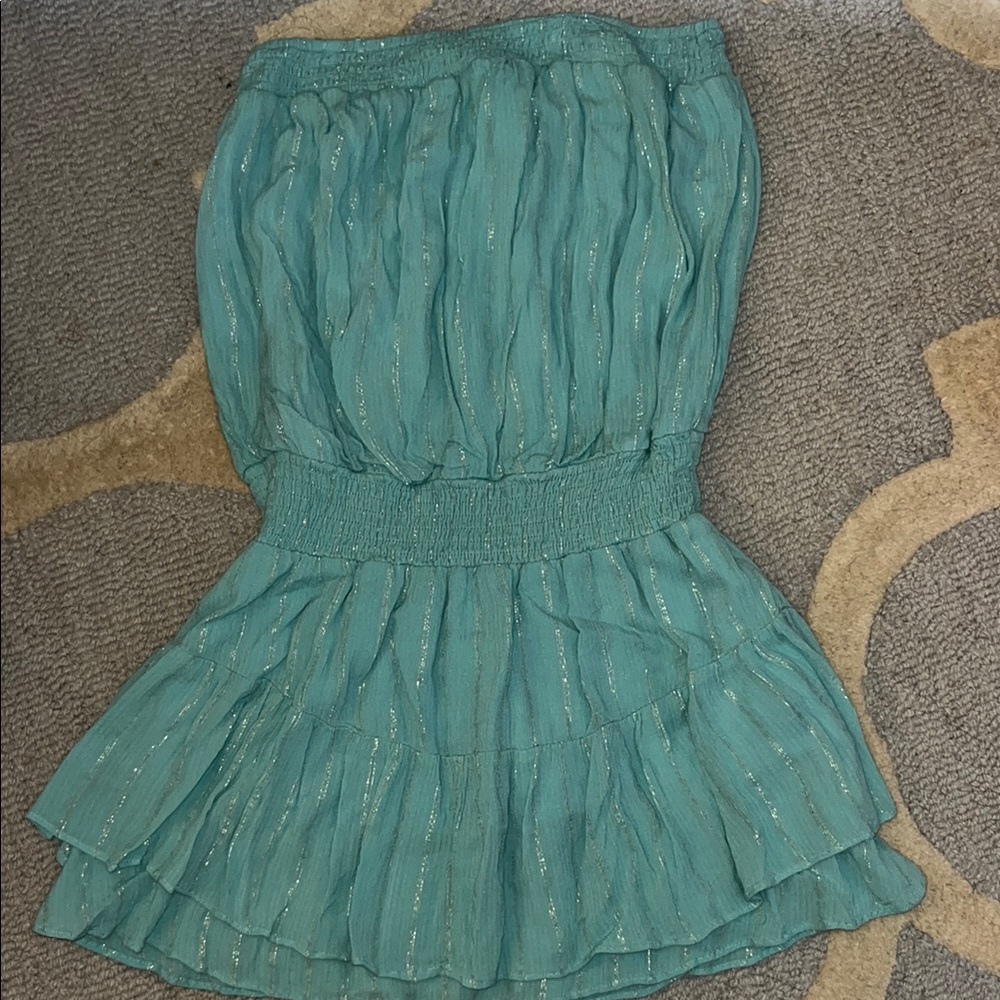 The Impeccable Pig Teal Mini Dress🩵